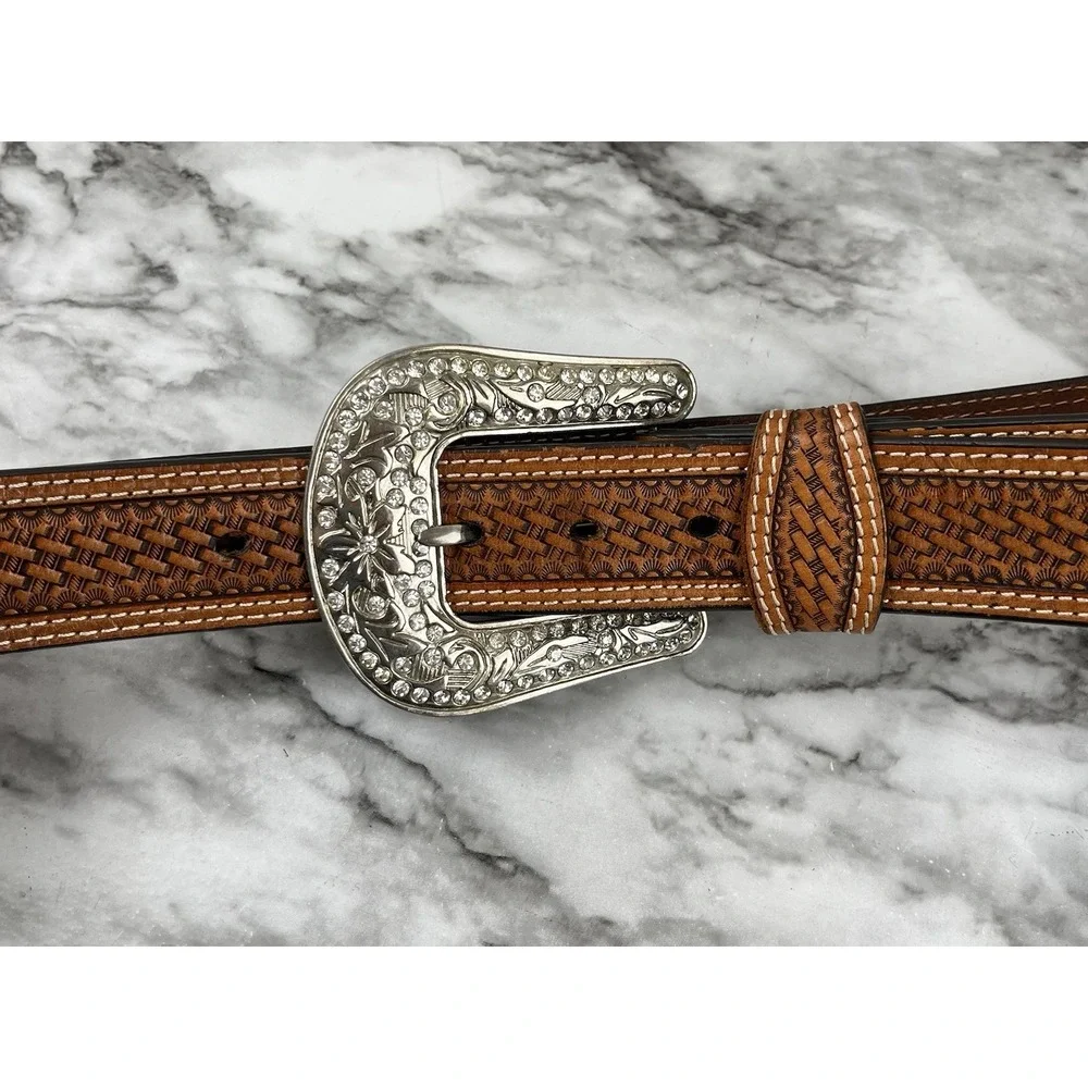 NOCONA‎ Men's Western Style Belt Basketweave Genuine Leather N24580153 Sz 42
